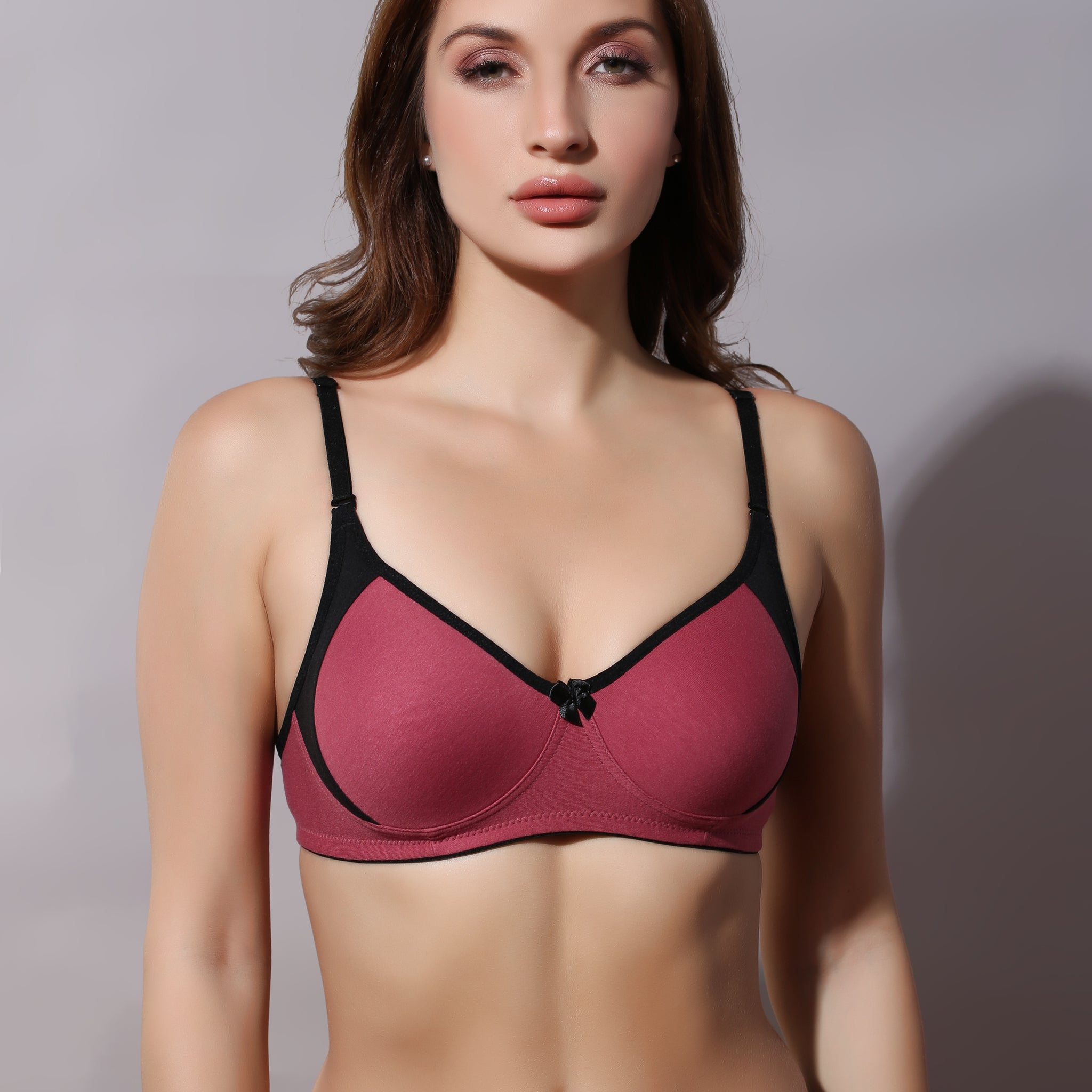 Dual Fit Cotton Rich Seamless Women's Bra, Non Wired, Non Padded