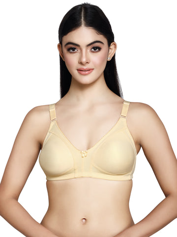 Shape n Style D Cup  Cotton Rich Seamless Side Support Women's Bra, Non Wired, Non Padded